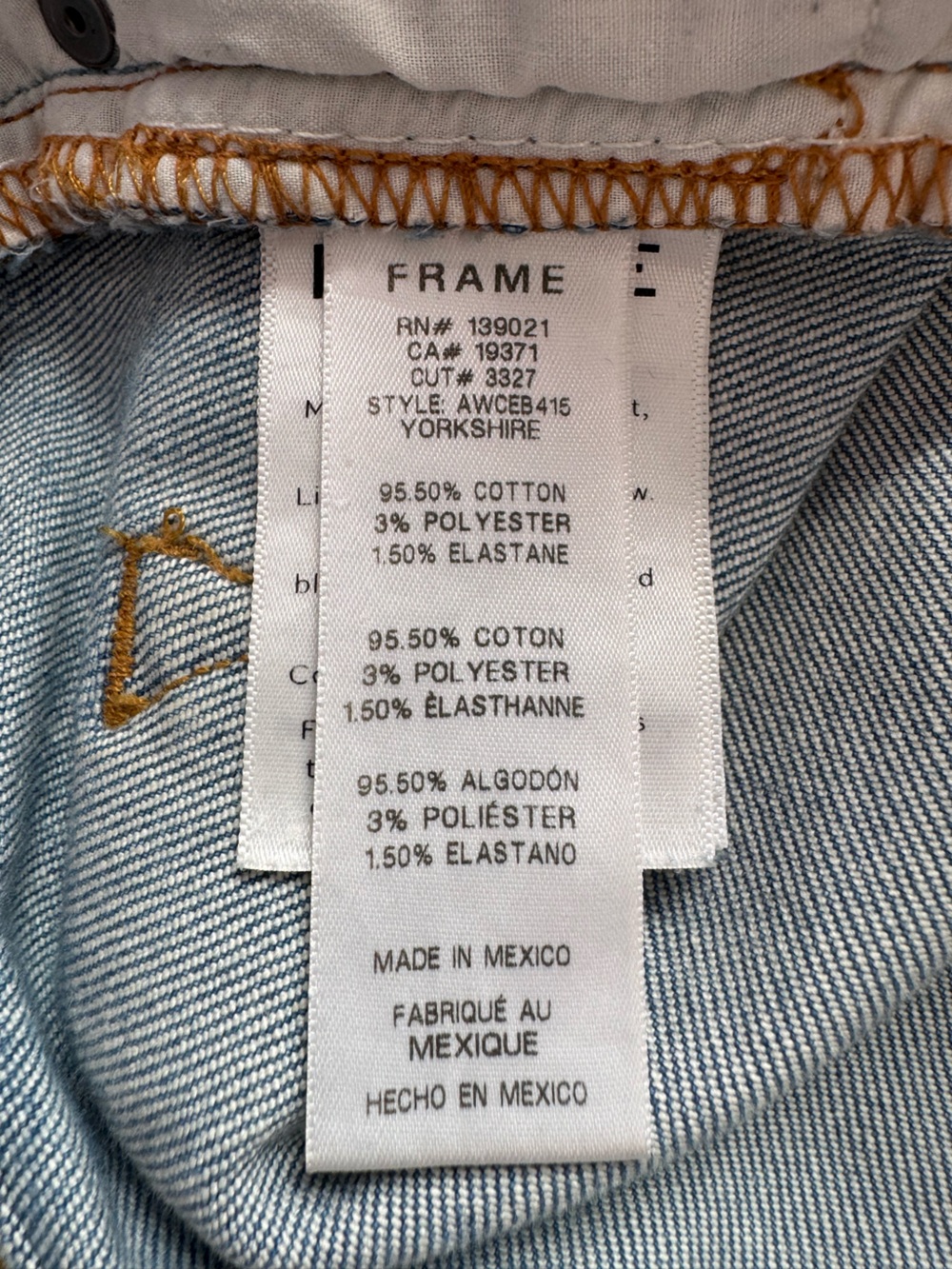 Frame Ali Wide Leg Cropped Culotte Blue Jeans Button Fly Yorkshire Wash 27 - Picture 7 of 9